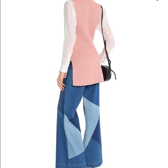 Alice + Olivia High-Low Light Pink Sweater Tank - Picture 3 of 10